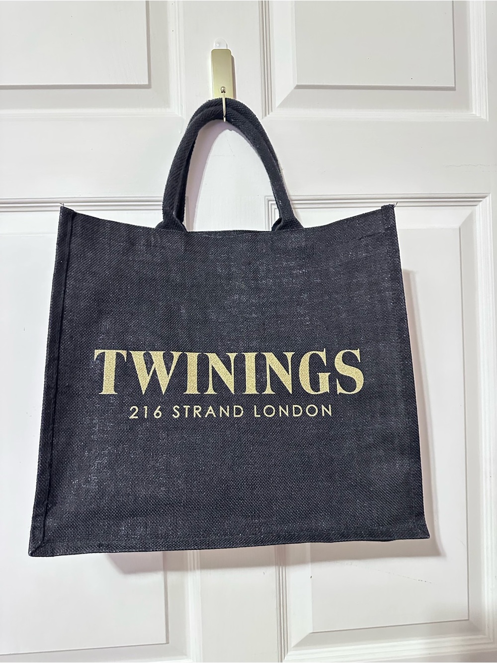 Twinings | Bag | Twinings Black Logo Jute Tote Bag